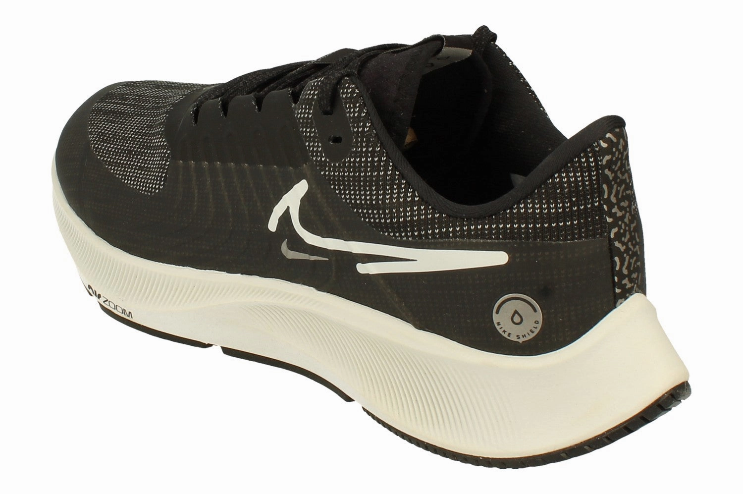 Nike Air Zoom Pegasus 38 Shield | Mens | Black Platinum Tint Colorful Nike Tennis Shoes