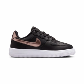 Nike Force 1 Low SE EasyOn 'Black & Metallic Red Bronze' Little Kids' Shoes Nike Shoes For Disabled