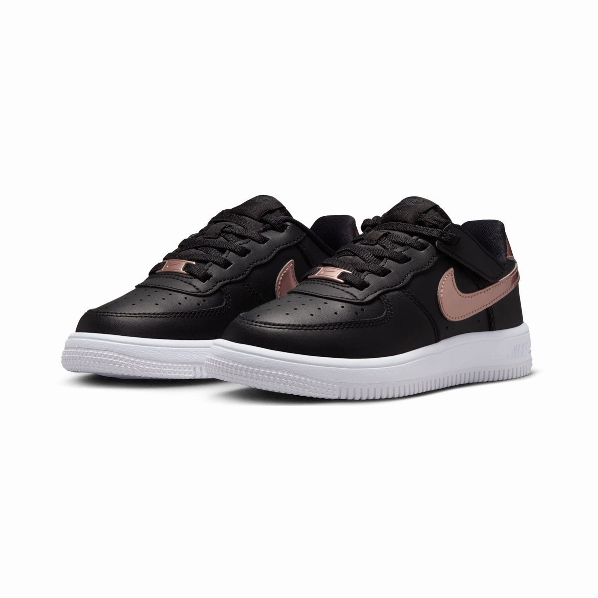Nike Force 1 Low SE EasyOn 'Black & Metallic Red Bronze' Little Kids' Shoes Cute Shoes From Nike