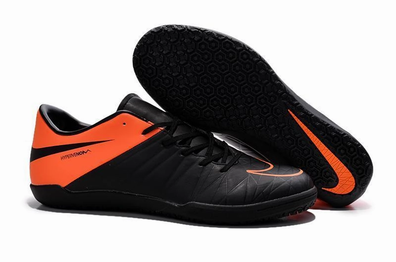 Nike Hypervenom Phelon II IC Indoor Soccer Shoes DB0016 Black Orange Basketball Shoes - Nike