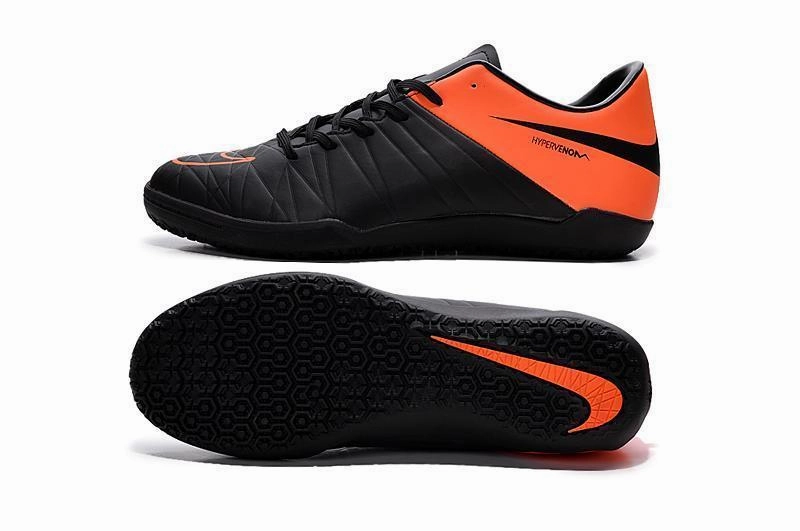 Nike Hypervenom Phelon II IC Indoor Soccer Shoes DB0016 Black Orange Griffeys Nike Shoes