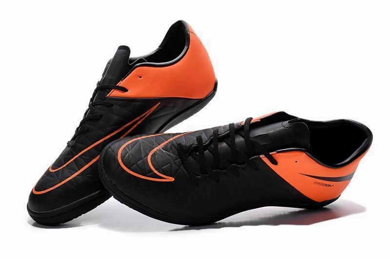 Nike Hypervenom Phelon II IC Indoor Soccer Shoes DB0016 Black Orange Nike Running Shoes Barefoot