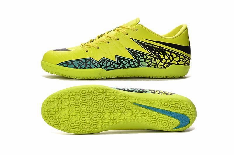 Nike Hypervenom Phelon II IC Soccer Shoes Volt Black Hyper Turquoise Blue Shoes Nike