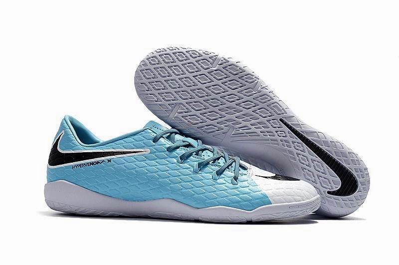 Nike Hypervenom Phelon III IC Soccer Shoes Sky Blue White Black Nike Free Run Sports Shoes