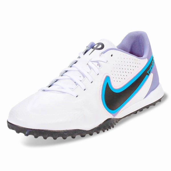 Nike Legend 9 Academy Turf Soccer Shoes (White/Black-Baltic Blue) Ombre Nike Shoes