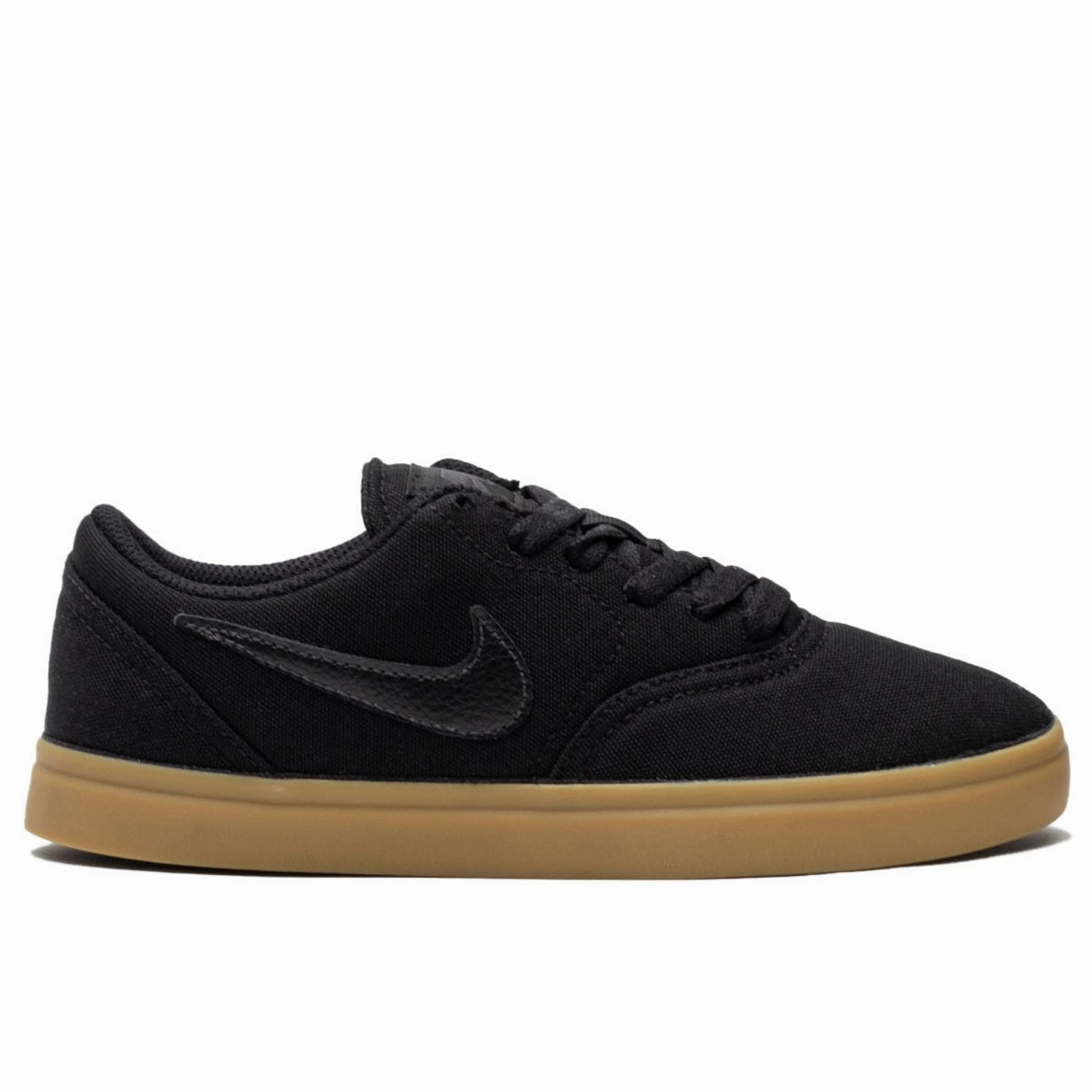 Nike SB - Check Canvas (Grade School) Black / White / Gum Light Brown 905373-006 Nike Bowling Shoes