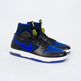 Wholesale Nike Shoes Nike SB - Dunk Elite High QS Shoes (Kev Terp) - Black / Racer Blue -Sail - Sonic Yellow