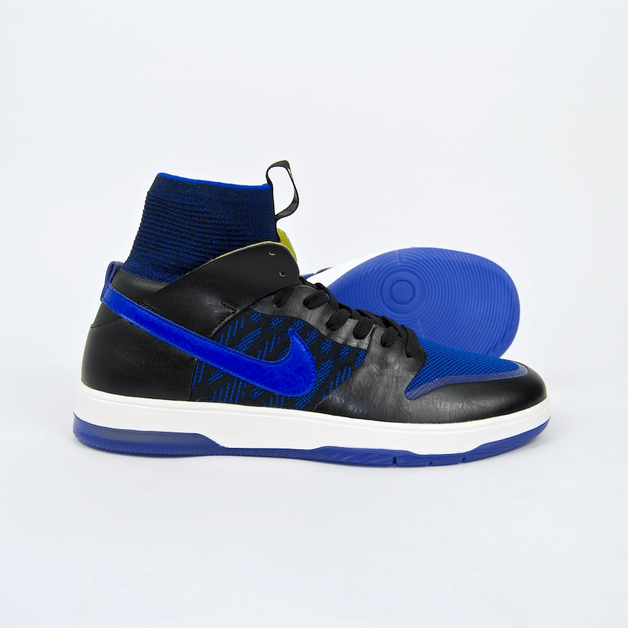 Nike Shoes Deal Nike SB - Dunk Elite High QS Shoes (Kev Terp) - Black / Racer Blue -Sail - Sonic Yellow