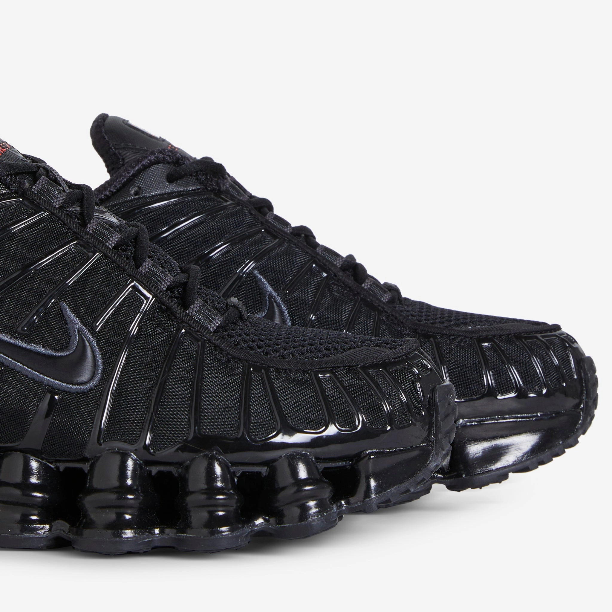 Vintage Nike Air Max Shoes Women's Shox TL Black | Black | MTLC Hematite | Max Orange