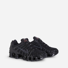 Women's Shox TL Black | Black | MTLC Hematite | Max Orange Nike Zoom Air Soccer Shoes