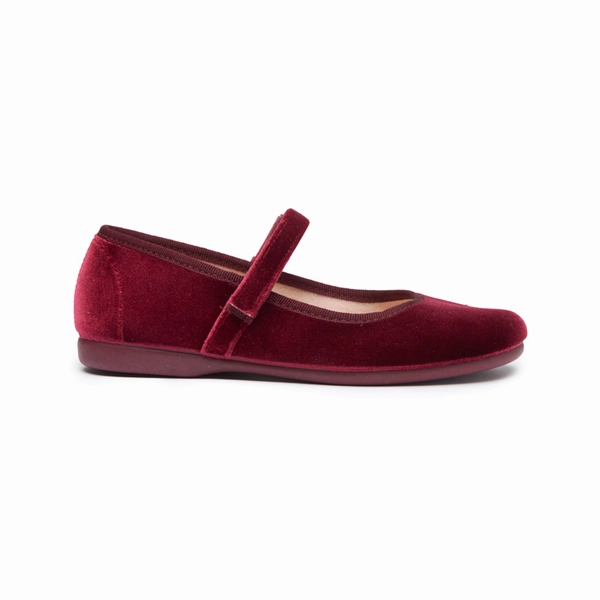 Cassie Womens Burgundy Mary Janes Adjustable Velcro Shoe Types Mary Jane