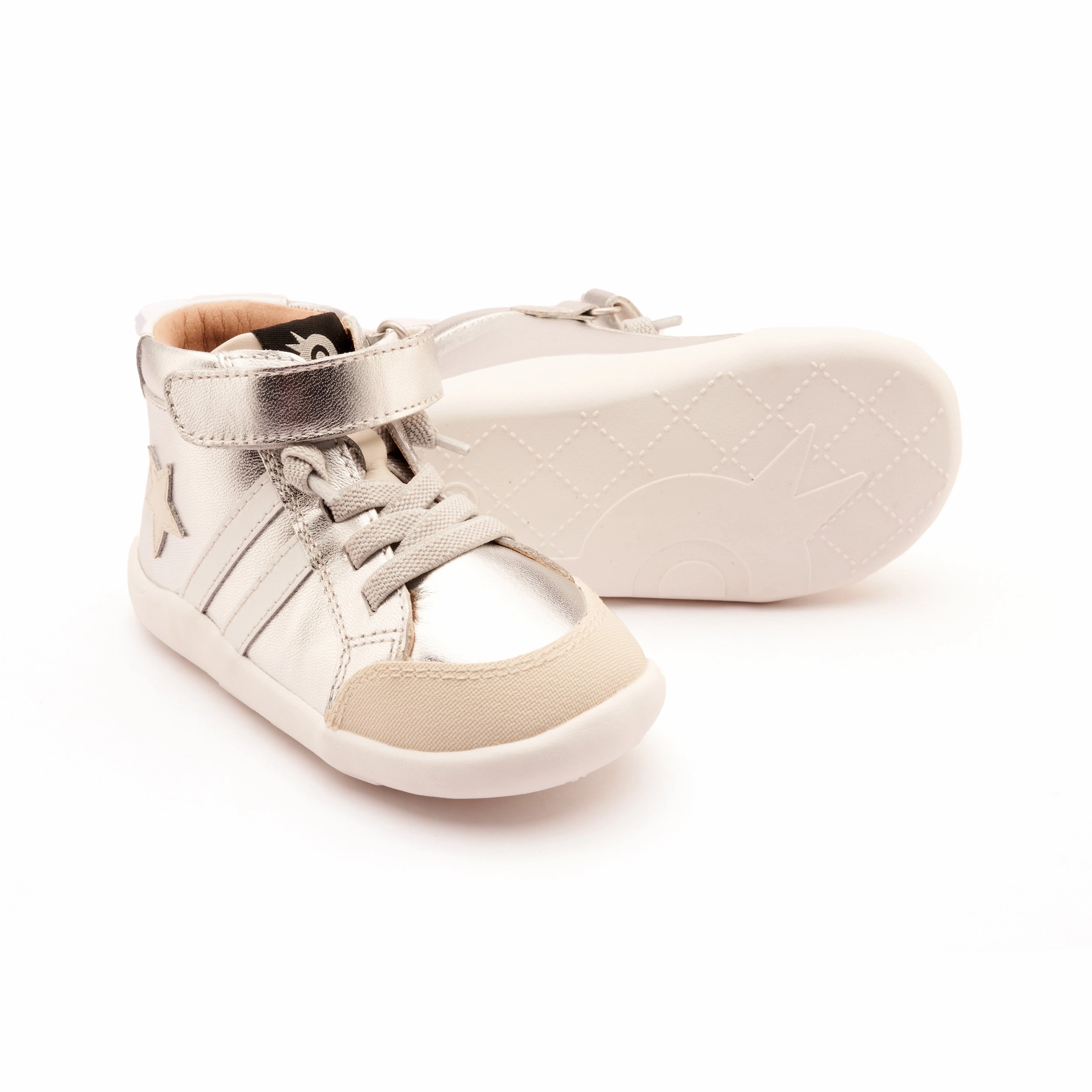 Minnesota Snow Boots Old Soles Boy's and Girl's BossGround Casual Shoes - Silver / Sporco / Snow