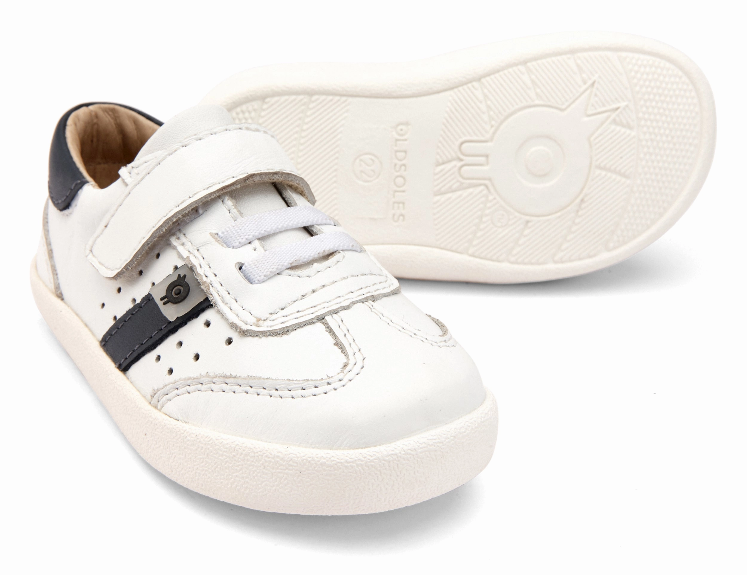 Ten Little Snow Boots Old Soles Girl's and Boy's Loadout Shoes, Snow/Navy