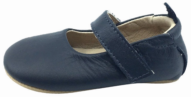 Old Soles Girl's Gabrielle Navy Blue Soft Leather Mary Jane Crib Walker Baby Shoes Bjorndal Mary Jane Shoes