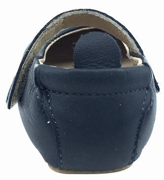 Mary Jane Style Baby Shoes Old Soles Girl's Gabrielle Navy Blue Soft Leather Mary Jane Crib Walker Baby Shoes