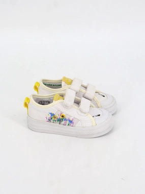 Kids Girl's Graphic Printed Shoes,White Cardiff Espadrille