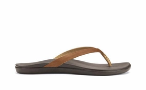 Ho'opio Leather Wedged Flip Flops