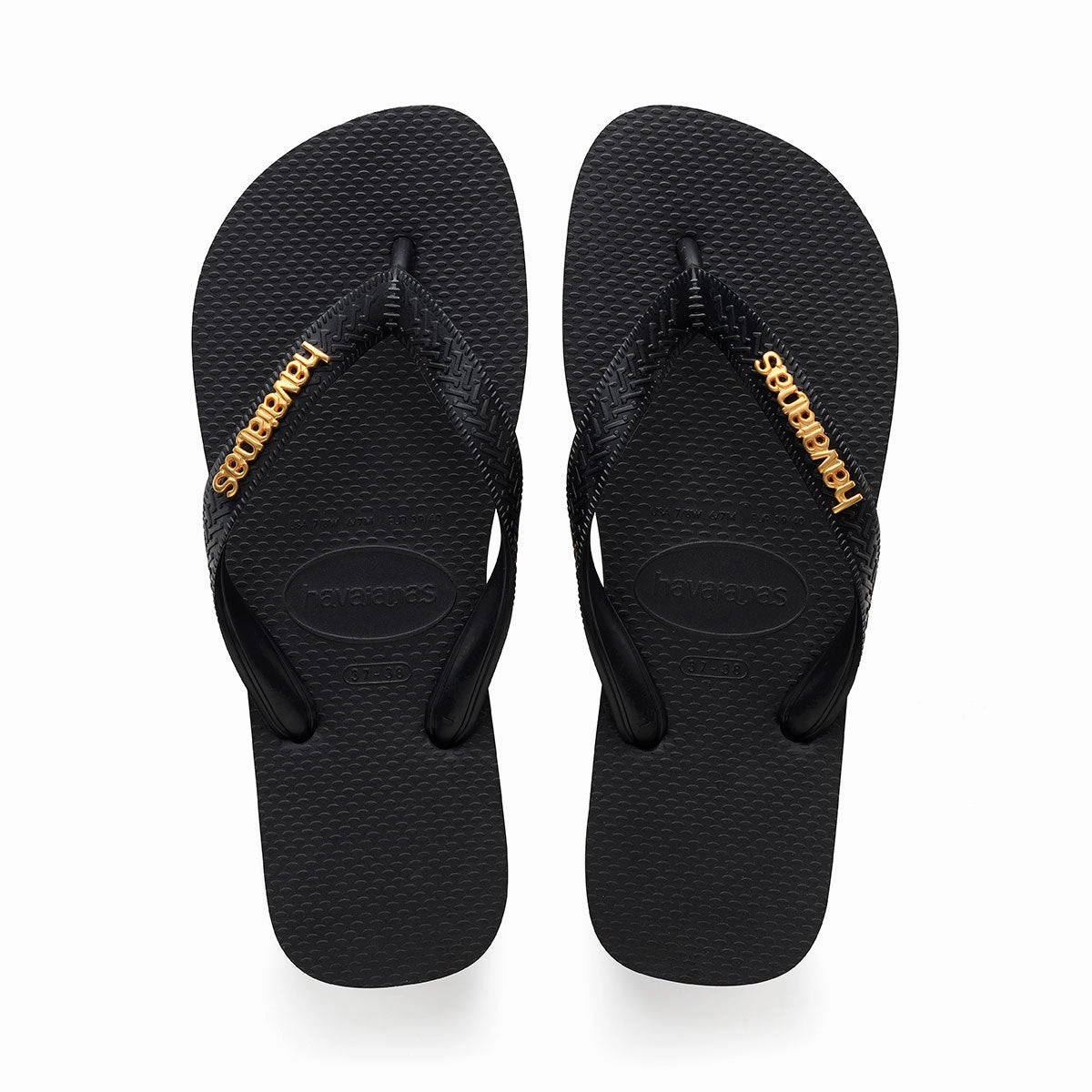 Flip Flops Shrink In Sun WOMEN'S TOP LOGO METALLIC FLIP FLOPS