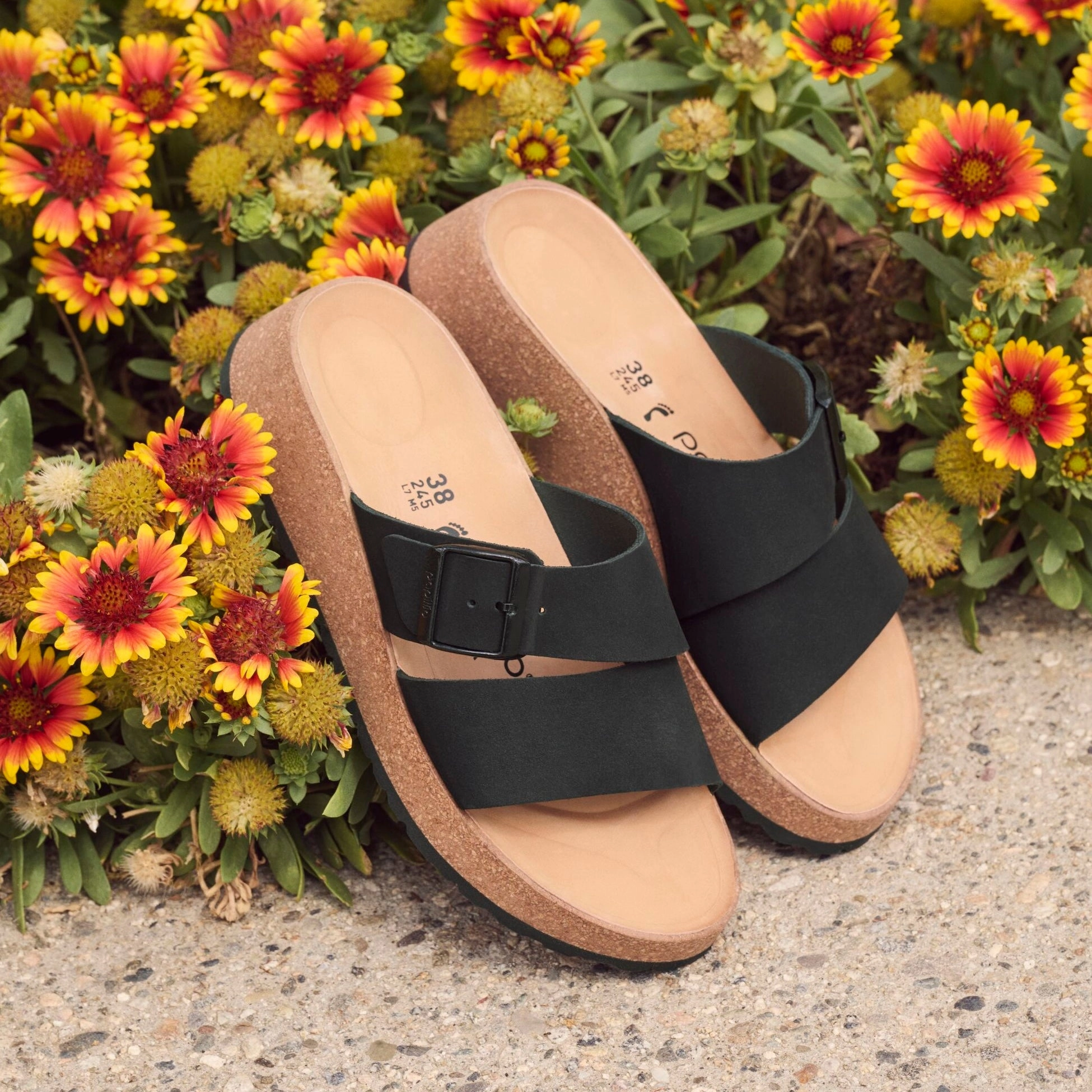 Papillio Almina black nubuck by Birkenstock Naples