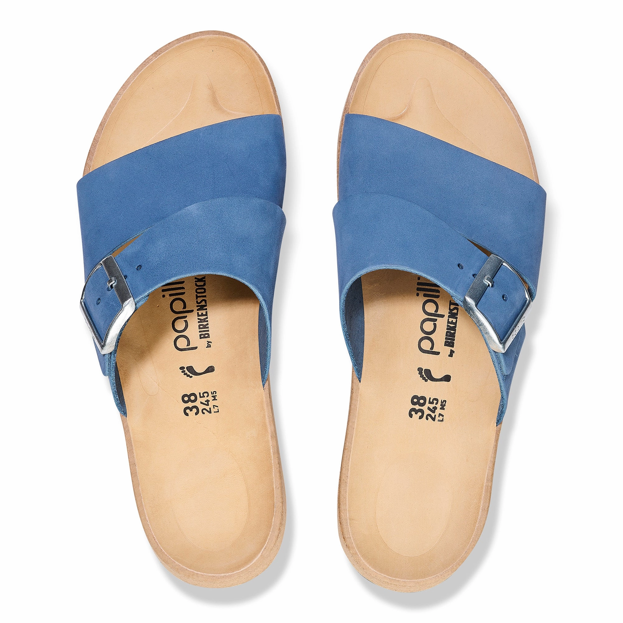 Papillio Almina elemental blue nubuck by Birkenstock Depot