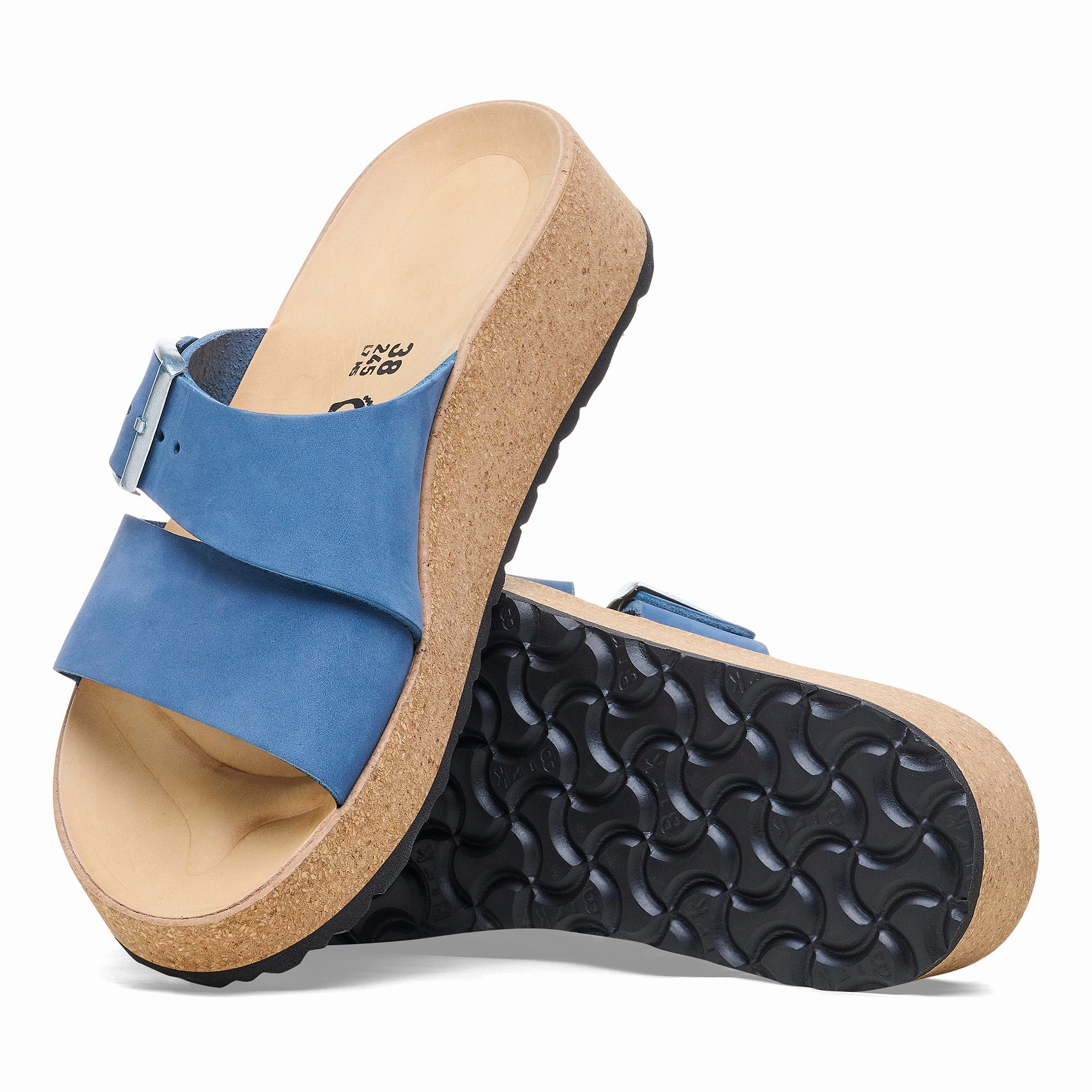 Papillio Almina elemental blue nubuck by Birkenstock With Stones
