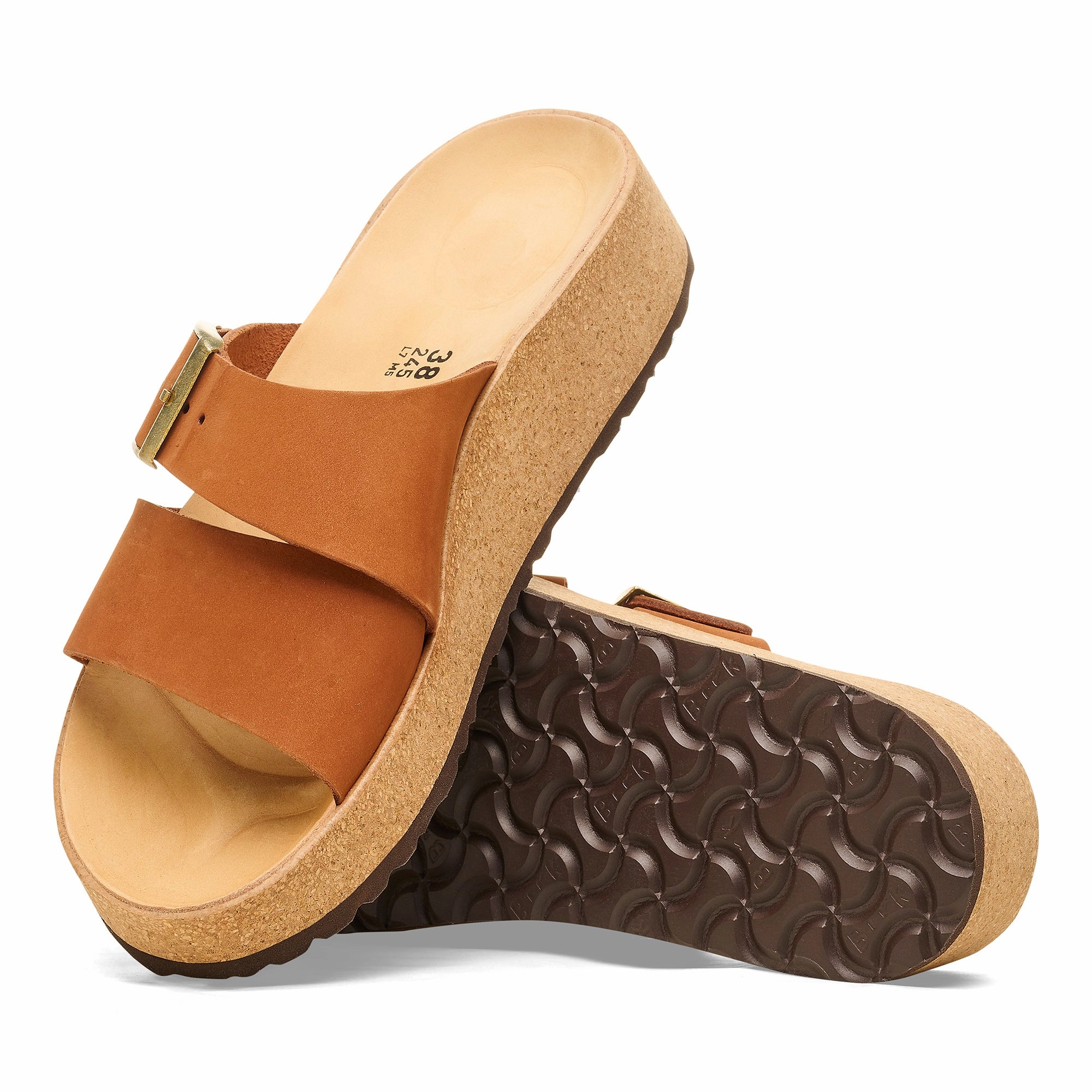 Taupe Clog Papillio Almina pecan nubuck by Birkenstock