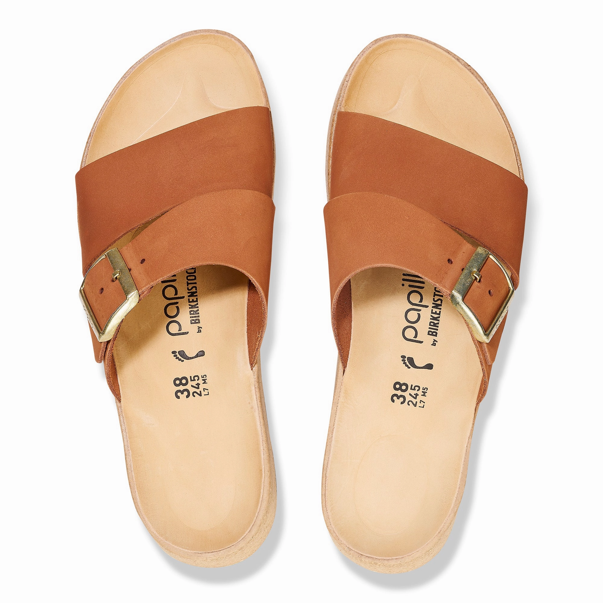 Papillio Almina pecan nubuck by Birkenstock Franca Braided