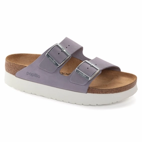 Papillio Arizona Platform purple fog nubuck by Birkenstock Shearling Boots