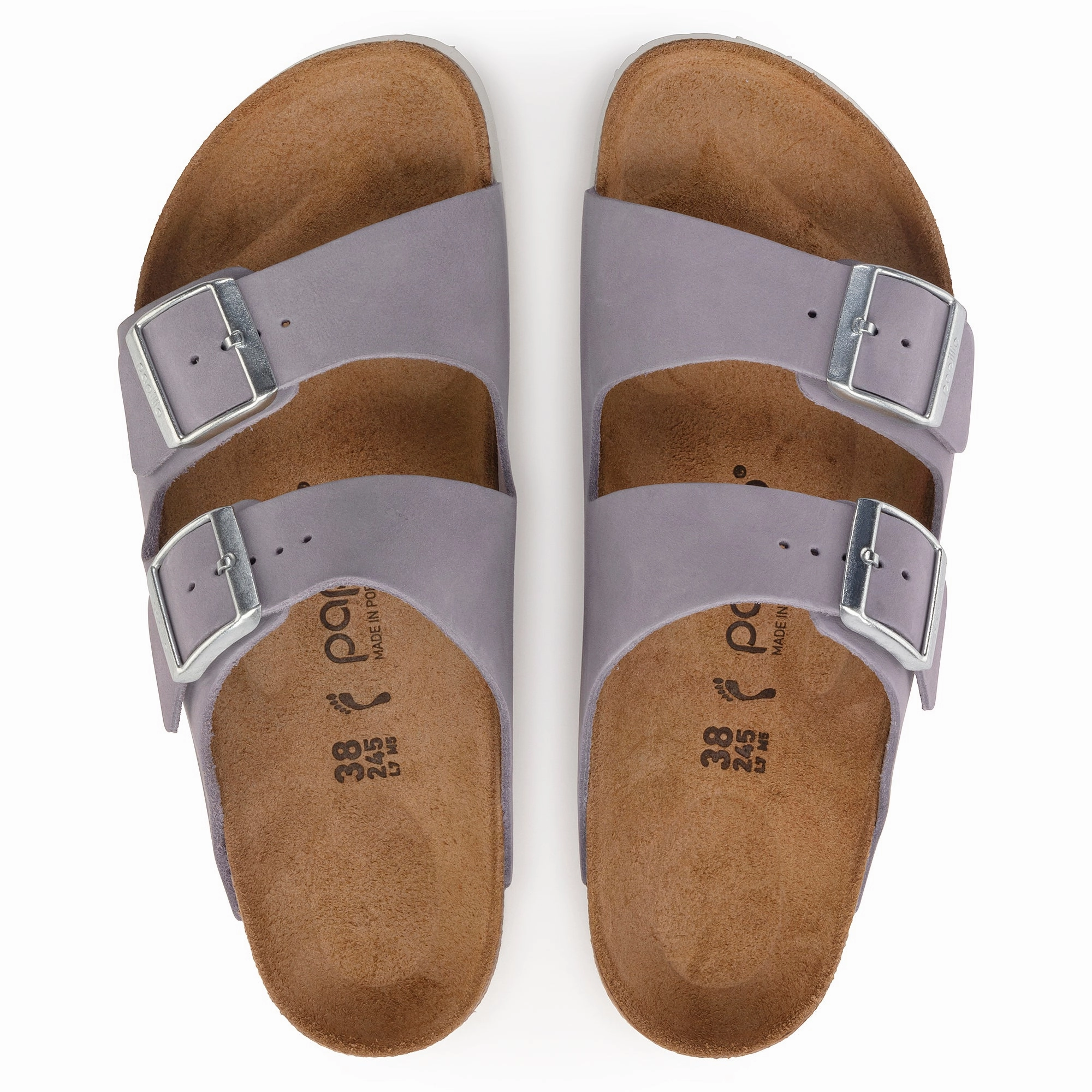 Papillio Arizona Platform purple fog nubuck by Birkenstock Yara