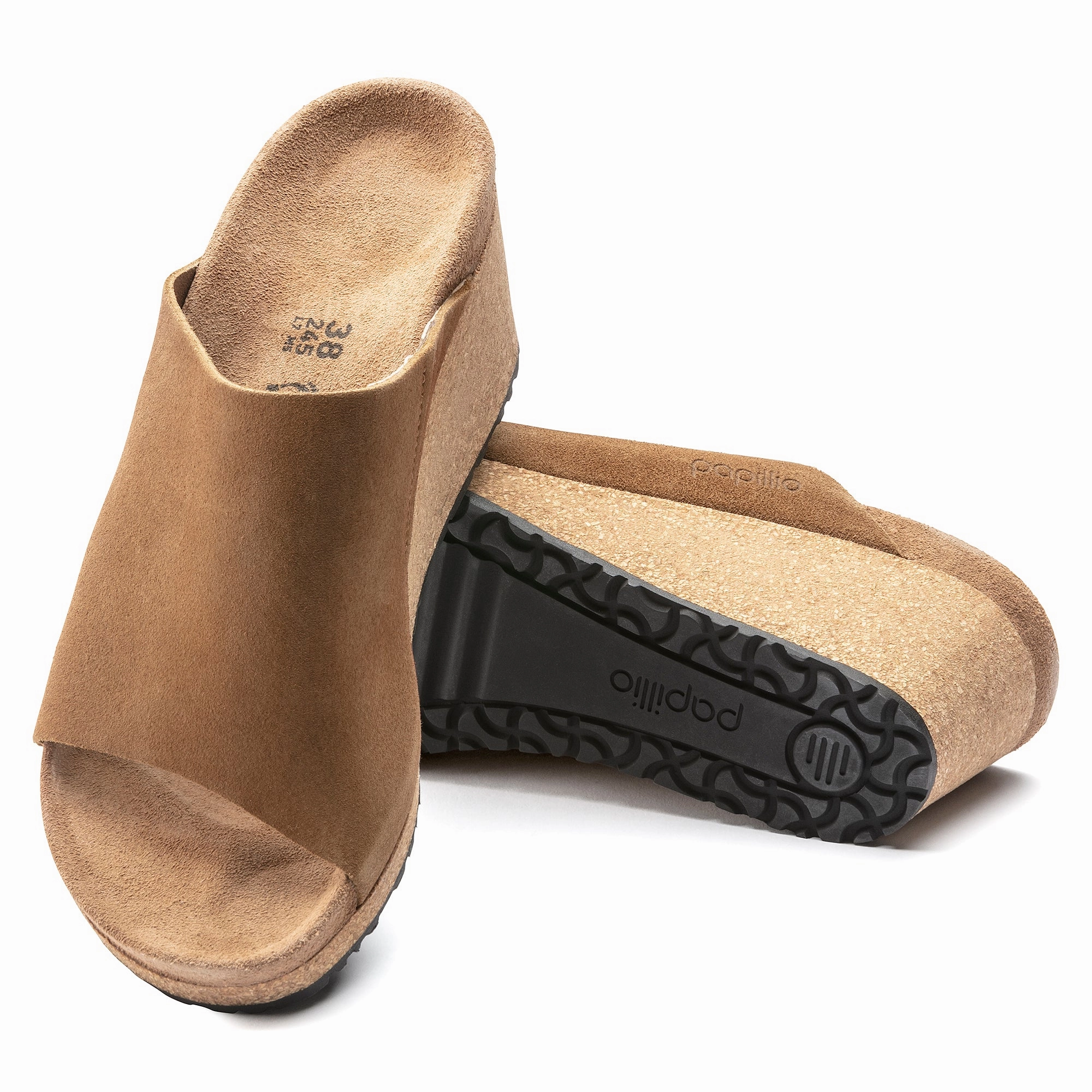 Narrow Fit Papillio Namica tea suede by Birkenstock