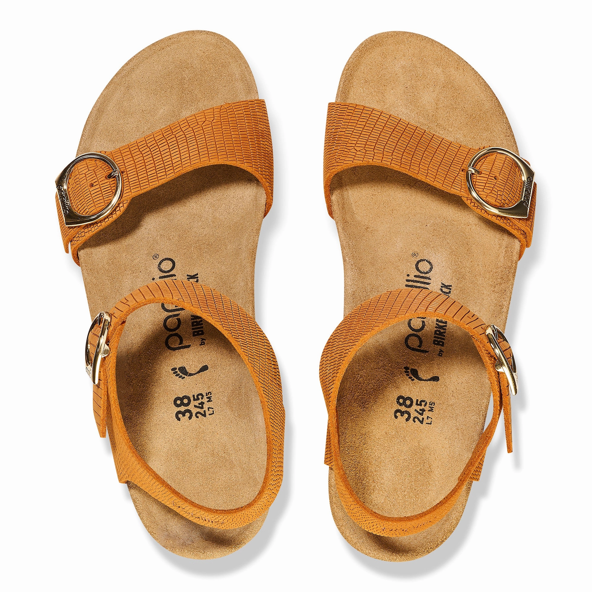 Clogs Near Me Papillio Soley embossed burnt orange nubuck by Birkenstock