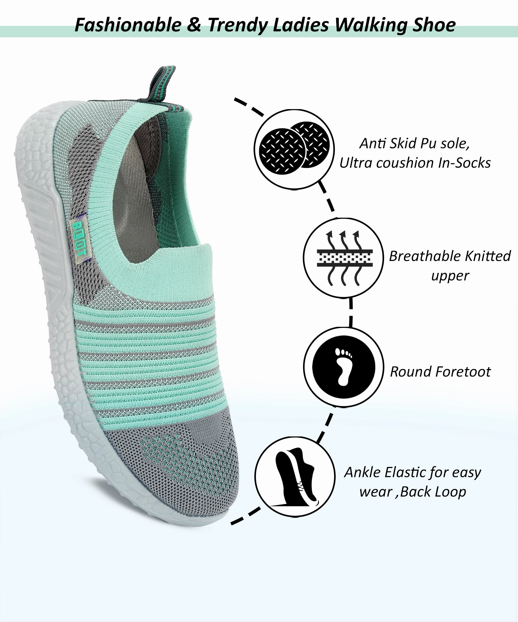 Paragon Blot PUK3503LS Women Casual Shoes | Sleek & Stylish | Latest Trend | Casual & Comfortable Grey Upscale Sneakers