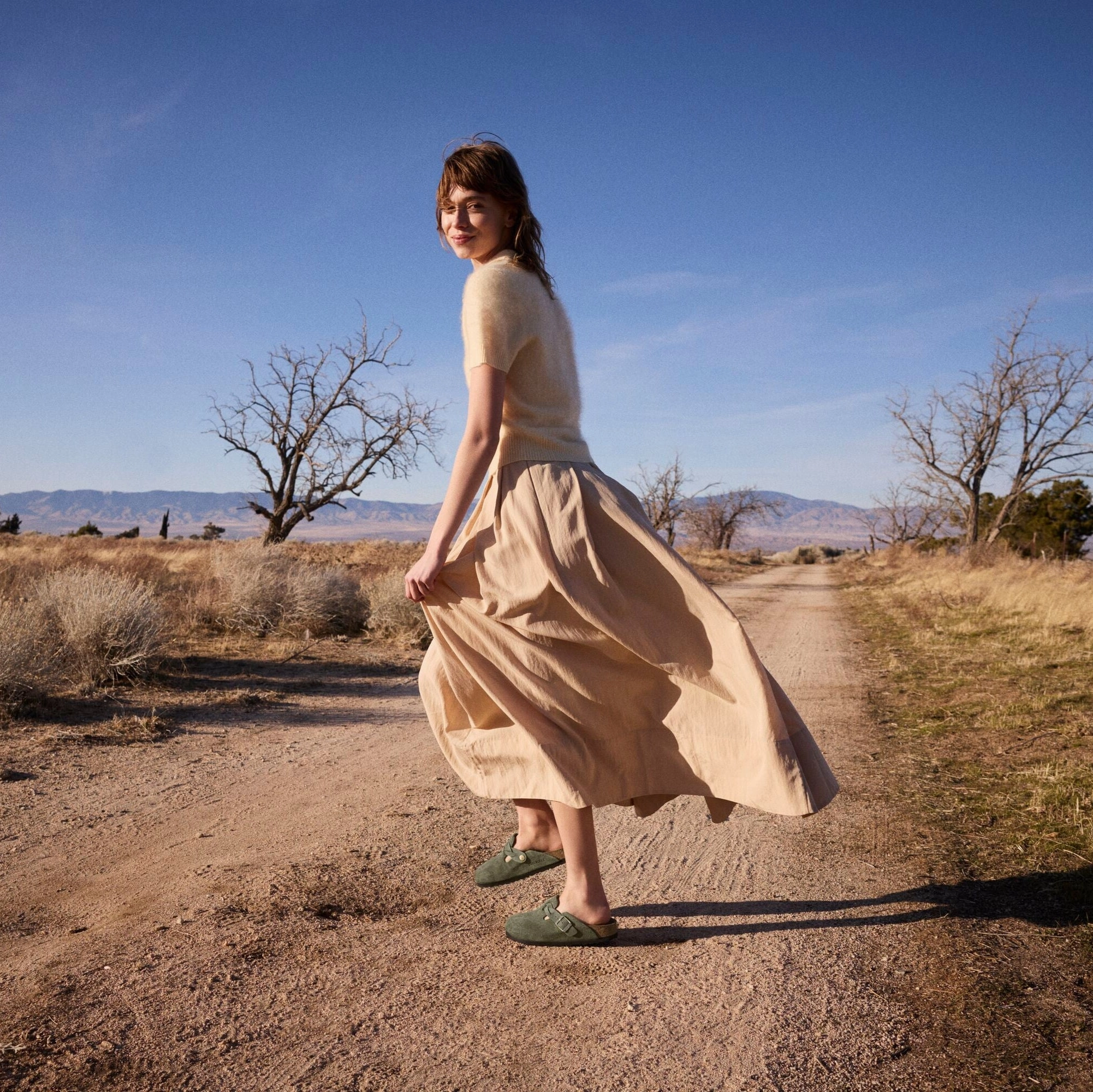 Birkenstock Boston Braid thyme suede Taupe Boston