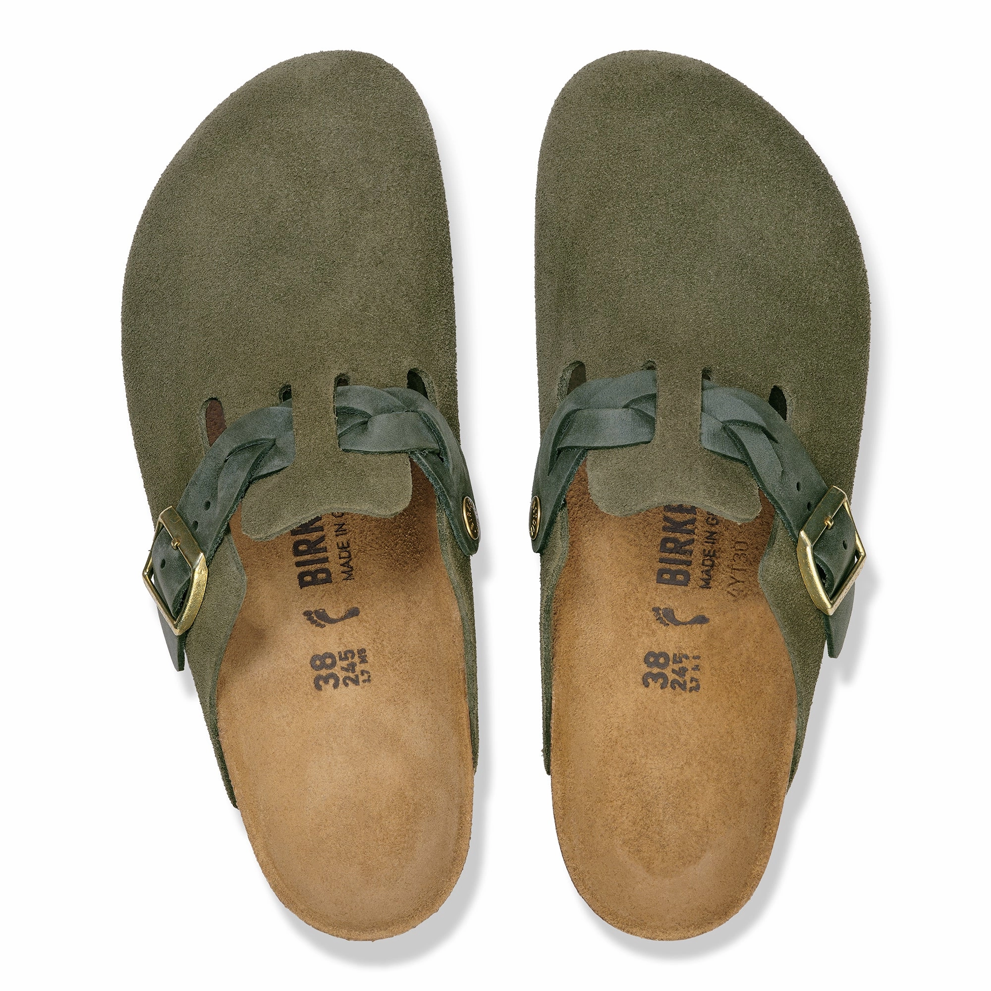 Boston Style Birkenstock Boston Braid thyme suede
