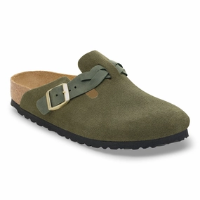 Promo Birkenstock Boston Braid thyme suede