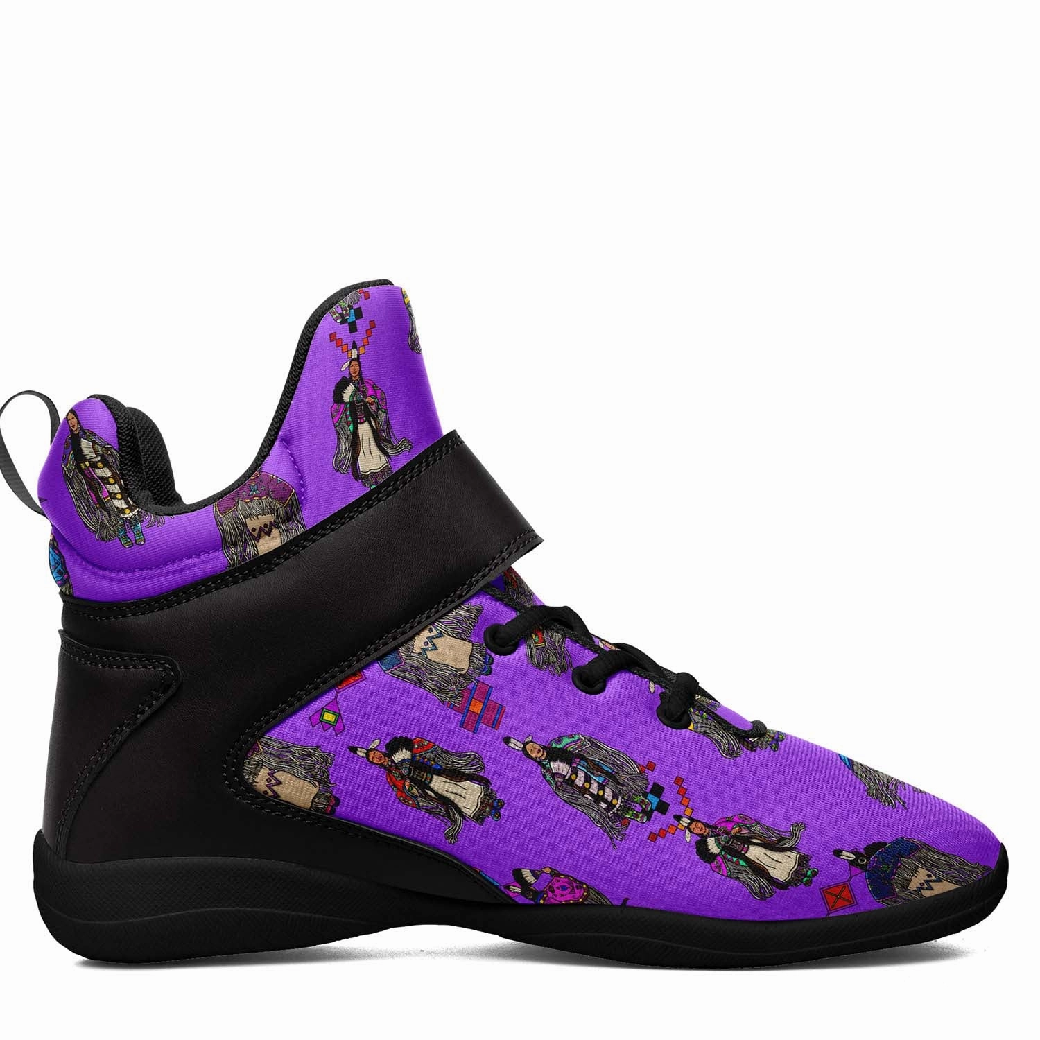 Women's Tradish Dancers Purple Ipottaa Basketball / Sport High Top Shoes - Black Sole Basketball