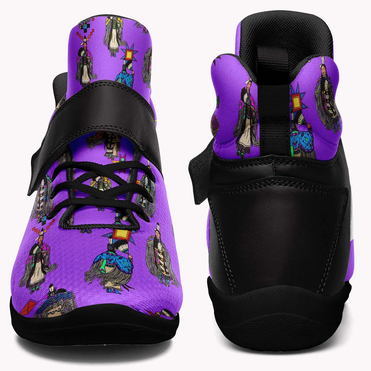 Top 3 Basketball Shoes Women's Tradish Dancers Purple Ipottaa Basketball / Sport High Top Shoes - Black Sole