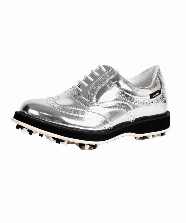 Adicross Golf Shoes Giclee Unisex No.21 Premium Leather Golf Shoes - Silver