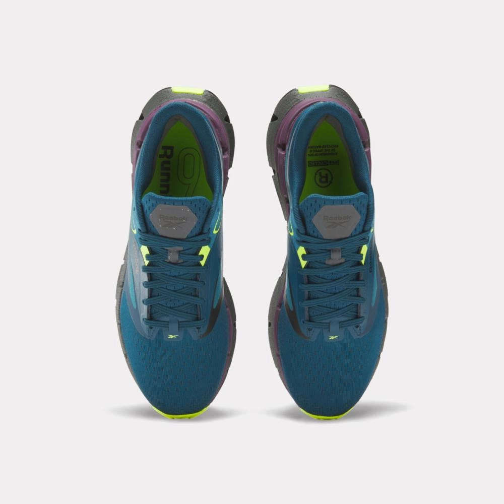 Reebok Footwear Men FloatZig Symmetros Running Shoes ESCP BLUE/GREY 6/MIDNIGHT PLUM Running Shoe Inserts For Pronation