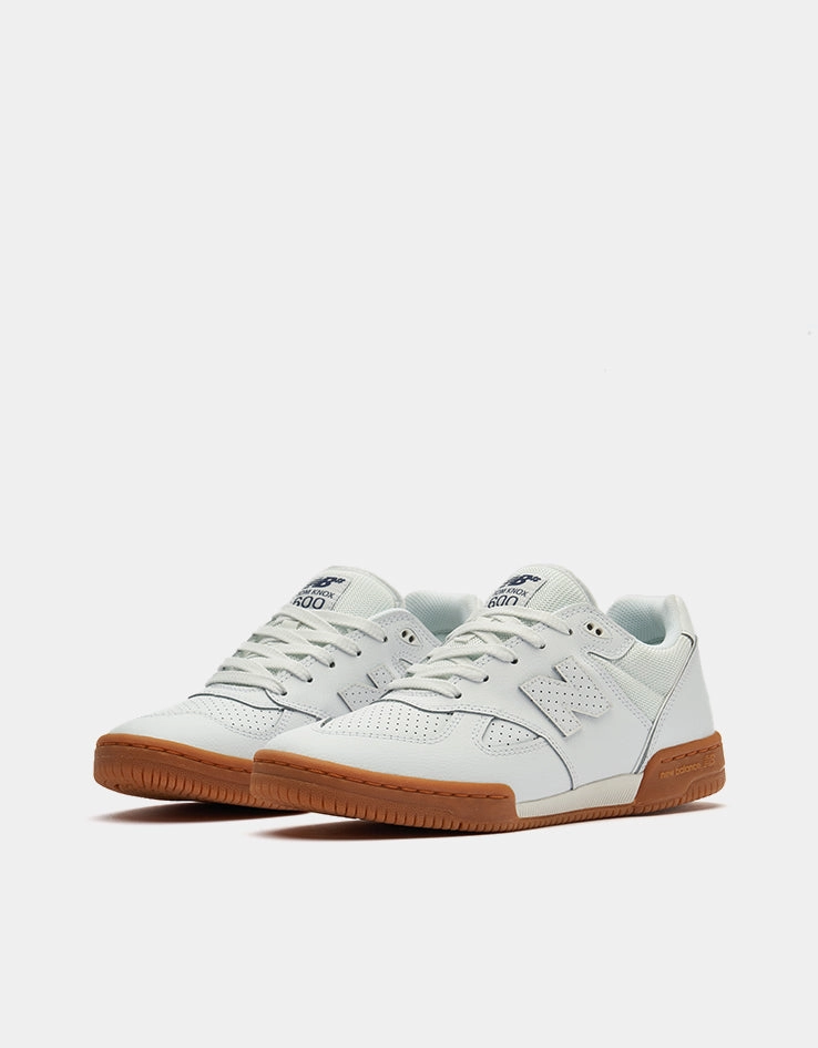 New Balance Numeric 600 Tom Knox Skate Shoes - White/Gum Best Skate Shoes 2018