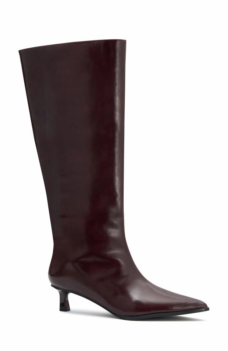 Juliette Knee High Boots Cherry Cola Crinkle Knee High Boots Western