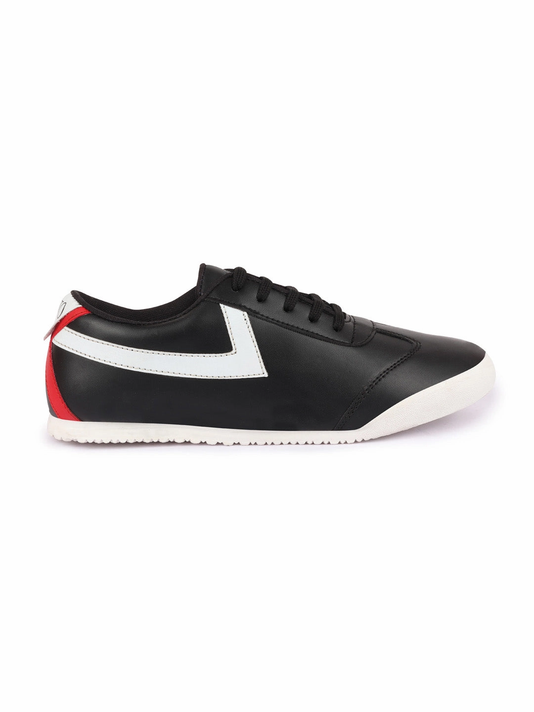 Men Black Lace-Up Classic Striped Sneakers Casual Shoes Legacy Sneakers