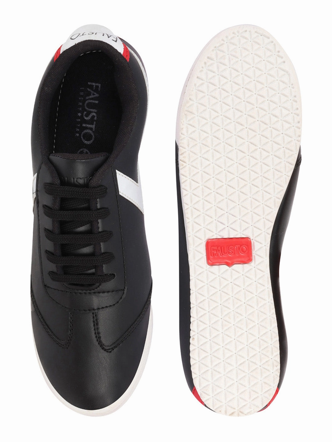 Snipes Sneakers On Sale Men Black Lace-Up Classic Striped Sneakers Casual Shoes