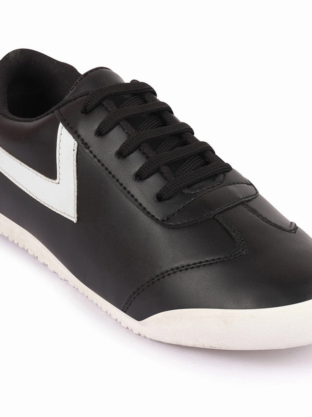 Men Black Lace-Up Classic Striped Sneakers Casual Shoes Sneakers 90