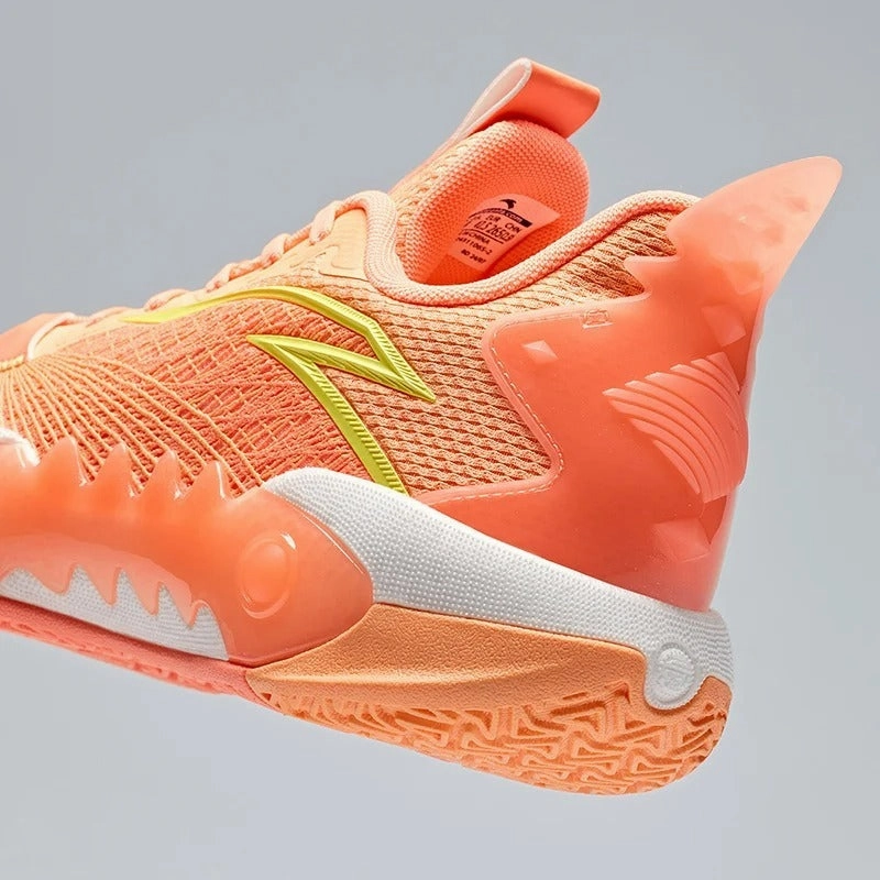 All Ground Soccer Cleats ANTA Men SHOCK WAVE 5 TEAM V2 Basketball Shoes 9124D1106S-2 -Orange/Orange (Kasut Bola Keranjang Lelaki)