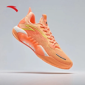 ANTA Men SHOCK WAVE 5 TEAM V2 Basketball Shoes 9124D1106S-2 -Orange/Orange (Kasut Bola Keranjang Lelaki) Used Soccer Cleats Store Near Me