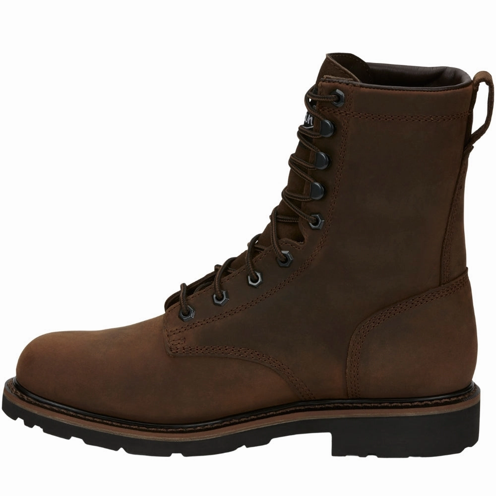 Best Warm Work Boots Drywall 8 Inch Waterproof Steel Toe Lace Up Work Boots