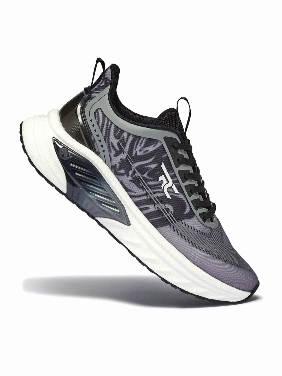 Tnf Trail Running Shoes Red Chief Sports Black-Gray Running Shoes For Men R1708 F019