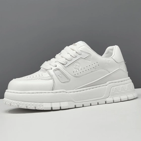 Best Crossfit Sneakers Men's Fashion Breathable Leather Casual Thick Soled Sneakers