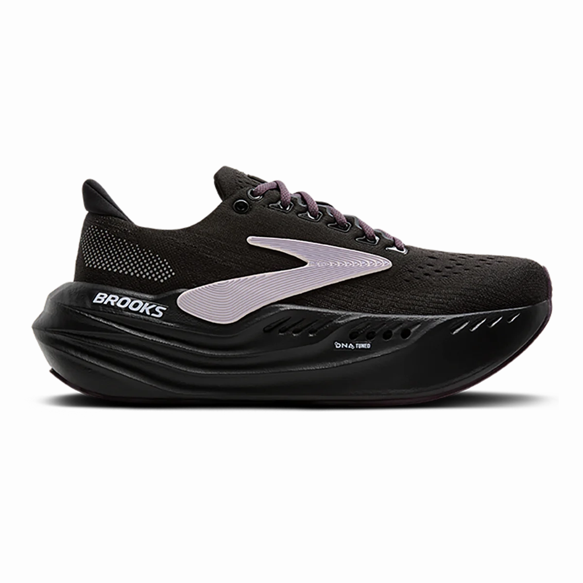 Ladies Warm Ankle Boots Women's Brooks Glycerin Max - Black/Orchid Ice/Grey